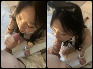 Thỏ con nứng lồn thích bú cục thịt to